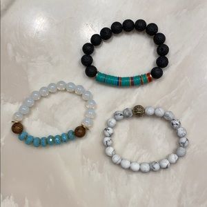 Beaded stretch bracelets
